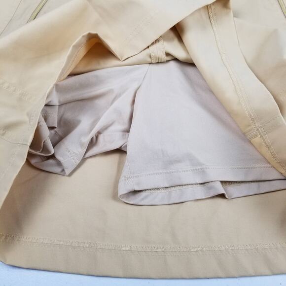 Tail Tech Tan Gold Trim Zip Pockets Activewear Shorts Skort Golf Tennis Size 6 - Picture 2 of 3